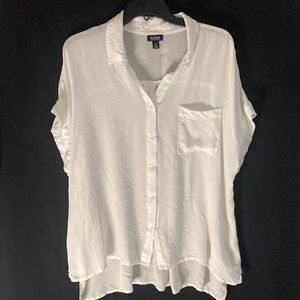 a.n.a. White button down gauzy shirt size xxl